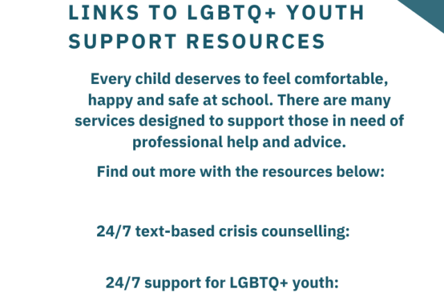 Links to LGBTQ+ Youth Support Resources