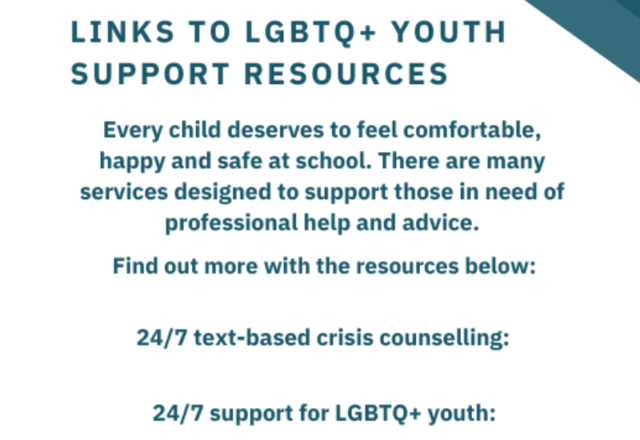 Links to LGBTQ+ Youth Support Resources