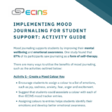 Implementing Mood Journaling for Student Support