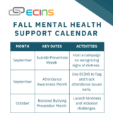 Fall Mental Health Support Calendar