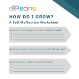 How Do I Grow? Self-Reflective Worksheet