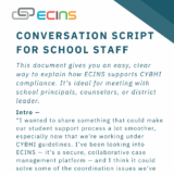CYBHI – Conversation Script for School Staff
