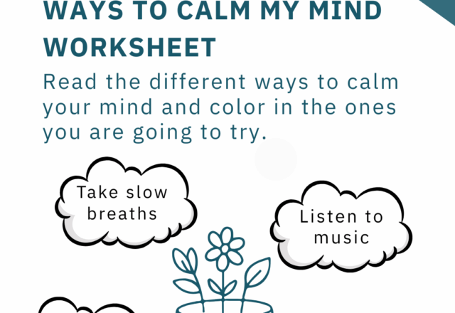 Ways To Calm My Mind Worksheet