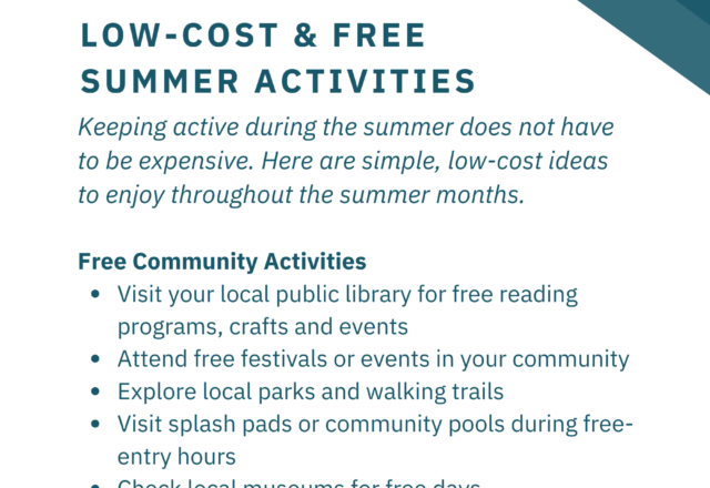 Low-Cost & Free Summer Activities