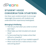 Student Voice Conversation Starters
