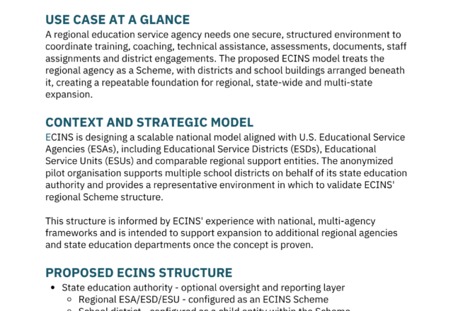 Use Case: Regional Educational Service Agency